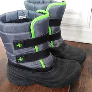 Gray Snow Boots Winter Booties Shoes